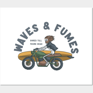 Motorcycle Skeleton Posters and Art